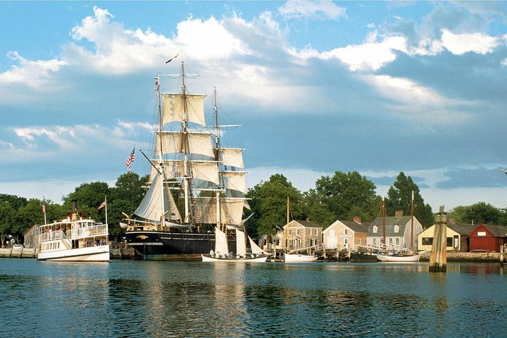 Mystic Seaport's historic waterfront